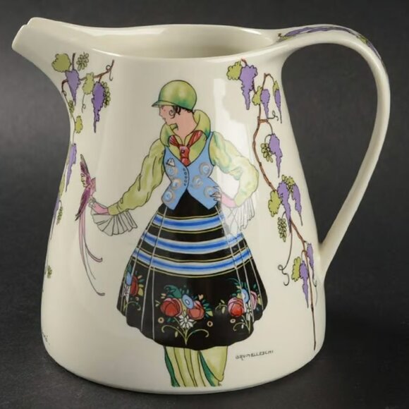 Villeroy & Boch Other - "Villeroy & Boch" 20 Oz Pitcher Design 1900 - Vintage Rare 1980 Art  Nouveau